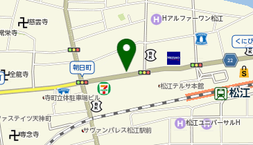 朝日町山陰合同銀行前タクシー乗り場(21-2時)の地図画像