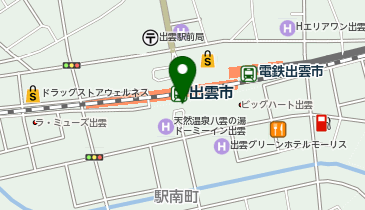 出雲市駅南口タクシー乗り場の地図画像