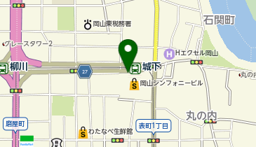 岡山シンフォニーホール前タクシー乗り場の地図画像