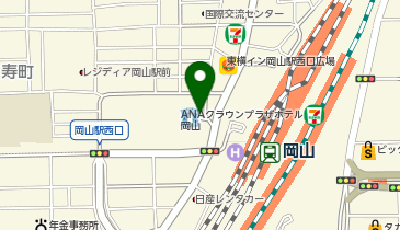 ANAクラウンプラザホテル岡山タクシー乗り場の地図画像