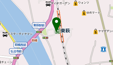 東萩駅前タクシー乗り場の地図画像