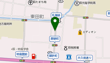 萩近鉄タクシー株式会社 本社 タクシー乗り場の地図画像