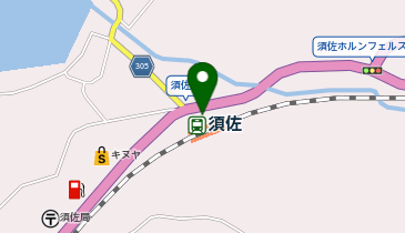 須佐駅前タクシー乗り場の地図画像