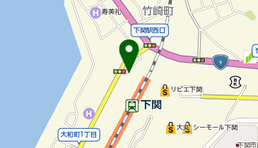 下関駅西口タクシー乗り場の地図画像