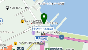 高松港タクシー乗り場の地図画像