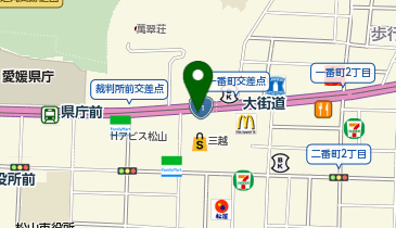松山三越前タクシー乗り場の地図画像