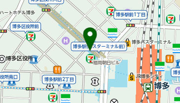 博多駅前朝日ビルタクシー乗り場の地図画像