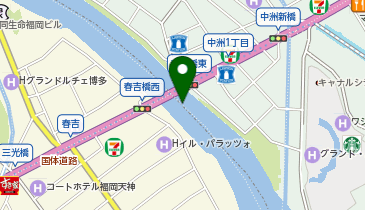 春吉橋タクシー乗り場の地図画像