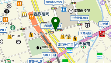 大丸福岡天神店前タクシー乗り場の地図画像