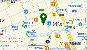 天神三丁目タクシー乗り場の地図画像