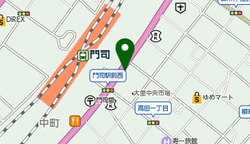 門司駅前交差点付近タクシー乗り場の地図画像