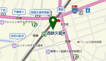 西鉄久留米駅前タクシー乗り場の地図画像