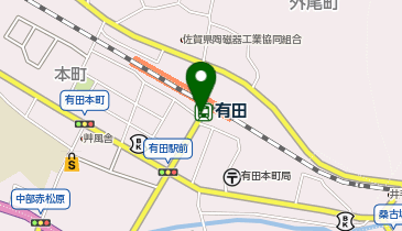 有田駅前タクシー乗り場の地図画像