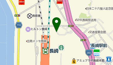 長崎駅交通広場内タクシー乗り場の地図画像