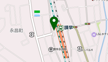 諫早駅西口タクシー乗り場の地図画像