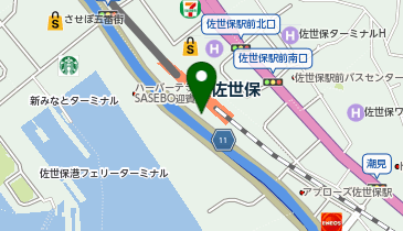 空港乗合ジャンボタクシー 佐世保駅みなと口乗り場の地図画像