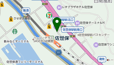 佐世保駅前タクシー乗り場の地図画像