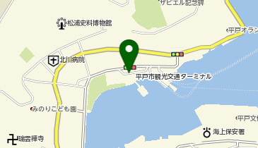 平戸市観光交通ターミナル内タクシー乗り場の地図画像