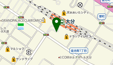 大分駅上野の森口タクシー乗り場の地図画像