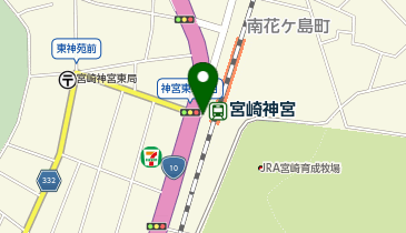 宮崎国際タクシー 宮崎神宮前タクシー乗り場の地図画像