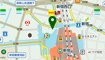 新宿駅西口北側 タクシー乗り場の地図画像