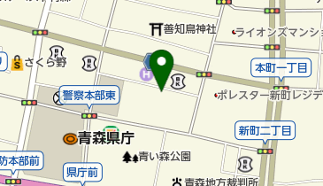 まちなかレンタサイクル 青森県営駐車場の地図画像