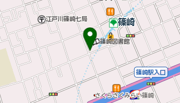 江戸川区レンタサイクル(eサイクル) 篠崎駅西口駐輪場の地図画像