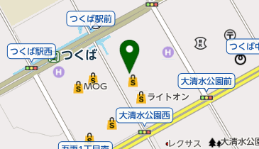 BiViつくばレンタサイクルの地図画像