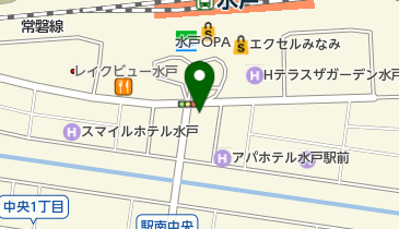 水戸駅南口レンタサイクルの地図画像