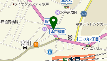 水戸駅北口レンタサイクルの地図画像