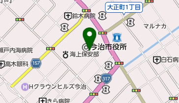 今治市役所本館前駐輪場レンタサイクルターミナル(返却専用)の地図画像