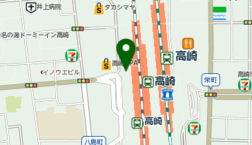 高崎まちなかコミュニティサイクル(高チャリ) JR高崎駅西口ポートの地図画像