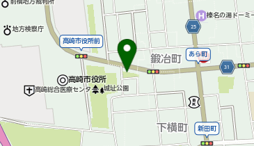 高崎まちなかコミュニティサイクル(高チャリ) ハープの泉ポートの地図画像