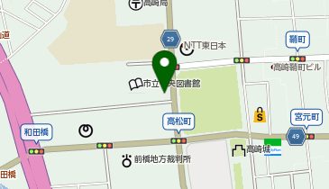 高崎まちなかコミュニティサイクル(高チャリ) 中央図書館ポートの地図画像
