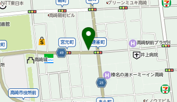 高崎まちなかコミュニティサイクル(高チャリ) 連雀町交差点ポートの地図画像