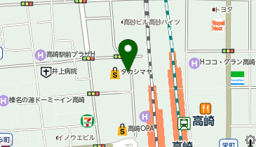 高崎まちなかコミュニティサイクル(高チャリ) 高島屋前ポートの地図画像