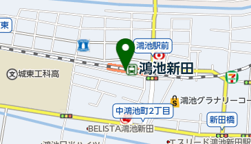 レンタサイクル「駅リンくん」 JR鴻池新田駅営業所の地図画像