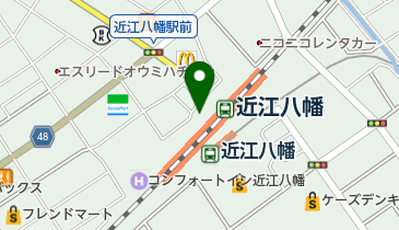 レンタサイクル「駅リンくん」 JR近江八幡駅営業所の地図画像