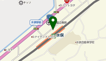 水俣市自転車市民共同利用システム(レンタサイクル) 水俣駅前駐輪場ステーションの地図画像
