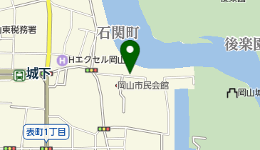 岡山市レンタサイクルももちゃり 石山公園ポートの地図画像