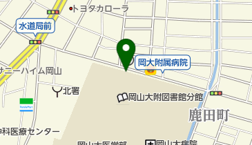 岡山市レンタサイクルももちゃり 岡山大学病院ポートの地図画像