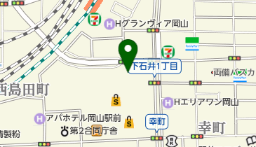 岡山市レンタサイクルももちゃり イオンモール岡山ポートの地図画像