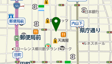 岡山市レンタサイクルももちゃり 天満屋岡山店ポートの地図画像