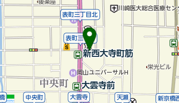 岡山市レンタサイクルももちゃり 新西大寺町ポートの地図画像