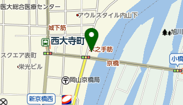 岡山市レンタサイクルももちゃり 京橋ポートの地図画像