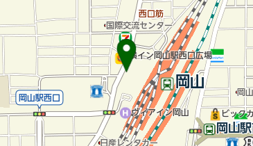 岡山市レンタサイクルももちゃり 岡山駅西口Bポートの地図画像