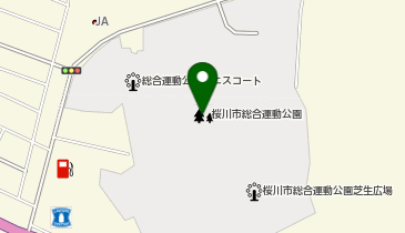 桜川市総合運動公園の地図画像