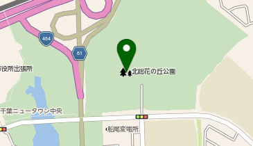 千葉県立北総花の丘公園の地図画像