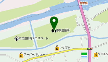 黒須市民運動場の地図画像