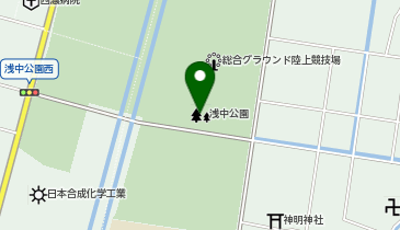 浅中公園の地図画像